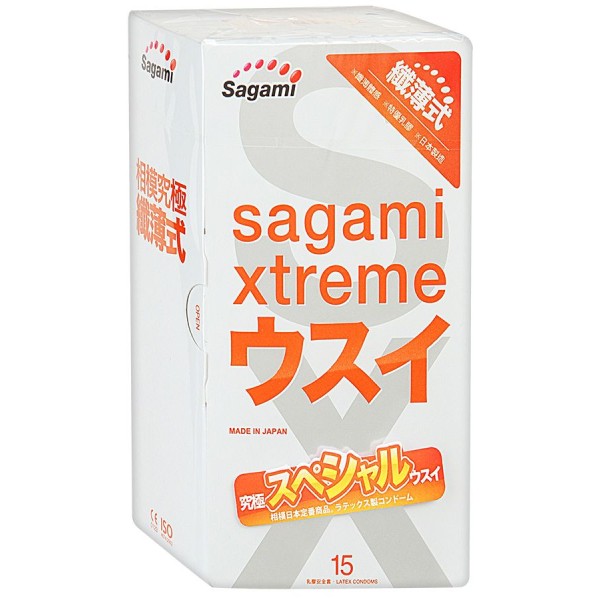 Ультратонкие презервативы Sagami Xtreme Superthin - 15 шт