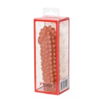 Телесная насадка на фаллос с бугорками Extreme Sleeve 010 S-size - 14,7 см