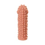 Телесная насадка на фаллос с бугорками Extreme Sleeve 010 S-size - 14,7 см