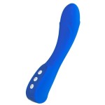 Нереалистичный синий вибратор BLURY - 18,5 см
