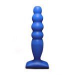 Синий анальный стимулятор Large Bubble Plug - 14,5 см