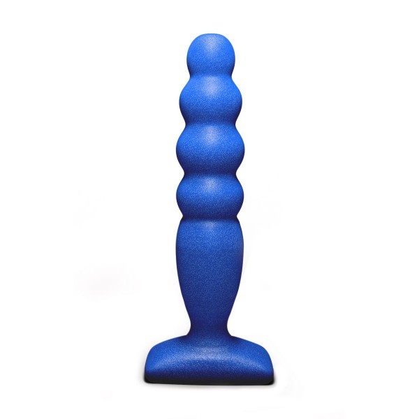 Синий анальный стимулятор Large Bubble Plug - 14,5 см