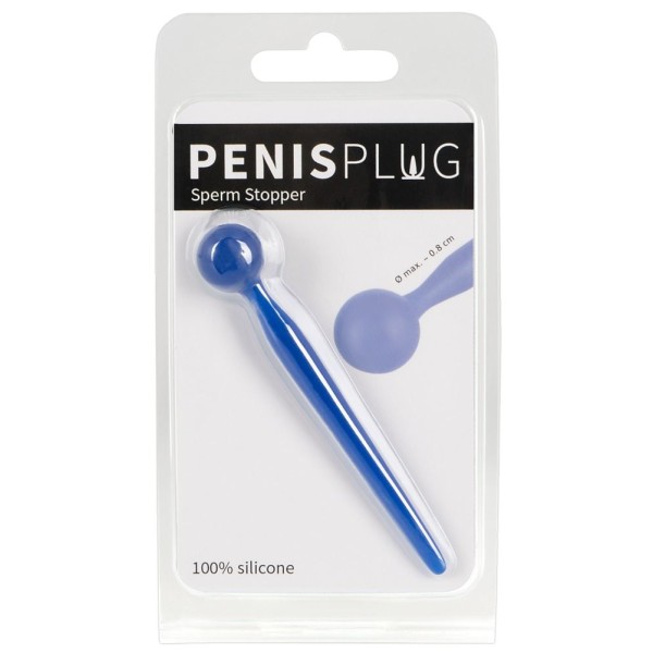 Синий уретральный стимулятор Penis Plug - 9,6 см