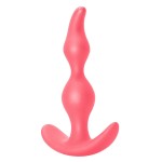 Розовая анальная пробка Bent Anal Plug Black - 13 см