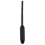 Чёрный вибростимулятор для уретры Silikon Dilator - 19 см