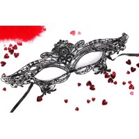 Черная ажурная текстильная маска Джулия