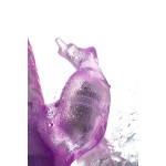 Фиолетовый хай-тек вибратор High-Tech fantasy с бусинами и отростком - 27,2 см