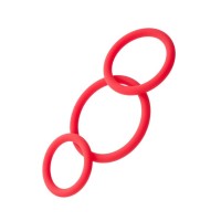 Набор из 3 красных эрекционных колец различного диаметра Набор из 3 красных эрекционных колец различного диаметра