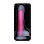 Прозрачно-розовый фаллоимитатор, светящийся в темноте, Clark Glow - 22 см