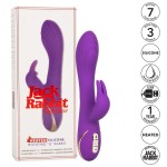 Фиолетовый вибратор-кролик с нагревом Jack Rabbit Signature Heated Silicone Rotating - 21,5 см