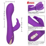 Фиолетовый вибратор-кролик с нагревом Jack Rabbit Signature Heated Silicone Rotating - 21,5 см
