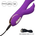Фиолетовый вибратор-кролик с нагревом Jack Rabbit Signature Heated Silicone Rotating - 21,5 см