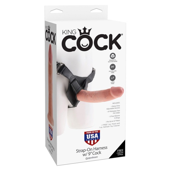 Страпон Harness со съемной телесной насадкой King Cock 9 - 22,9 см