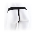 Телесный полый страпон с вибрацией Vibrating Hollow Strap-On with Balls - 24 см