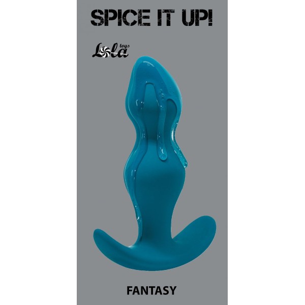 Бирюзовая фигурная анальная пробка Fantasy - 12,5 см