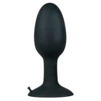 Чёрная анальная пробка со смещенным центром тяжести - 13 см. Чёрная анальная пробка со смещенным центром тяжести - 13 см.