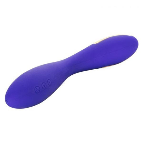 Фиолетовый вибратор с электростимуляцией Intimate E-Stimulator Wand - 21,5 см
