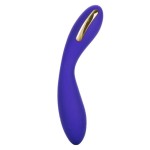 Фиолетовый вибратор с электростимуляцией Intimate E-Stimulator Wand - 21,5 см