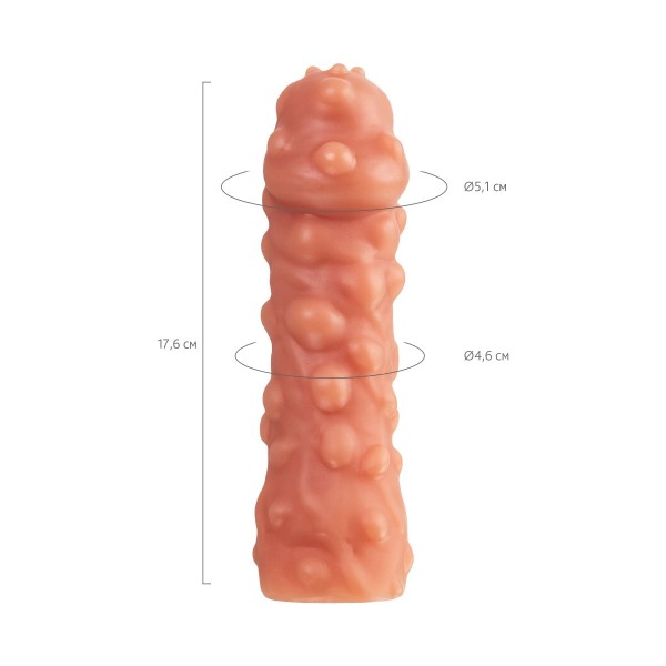 Насадка на фаллос с крупными бугорками EXTREME SLEEVE - 17,6 см