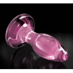 Розовая стеклянная пробка Icicles №90 с силиконовой присоской - 8 см Розовая стеклянная пробка Icicles №90 с силиконовой присоской - 8 см