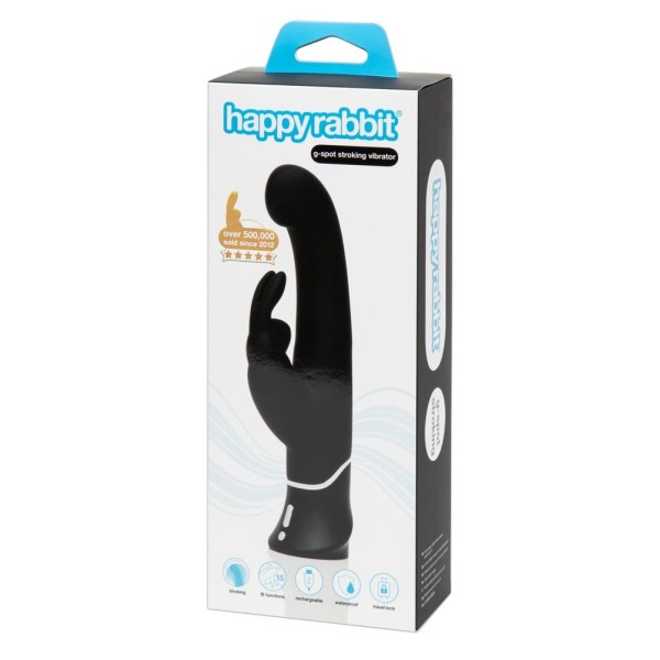 Черный вибратор-кролик G-Spot Stroking Vibrator - 24,2 см