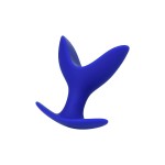Синяя силиконовая расширяющая анальная втулка Bloom - 9 см