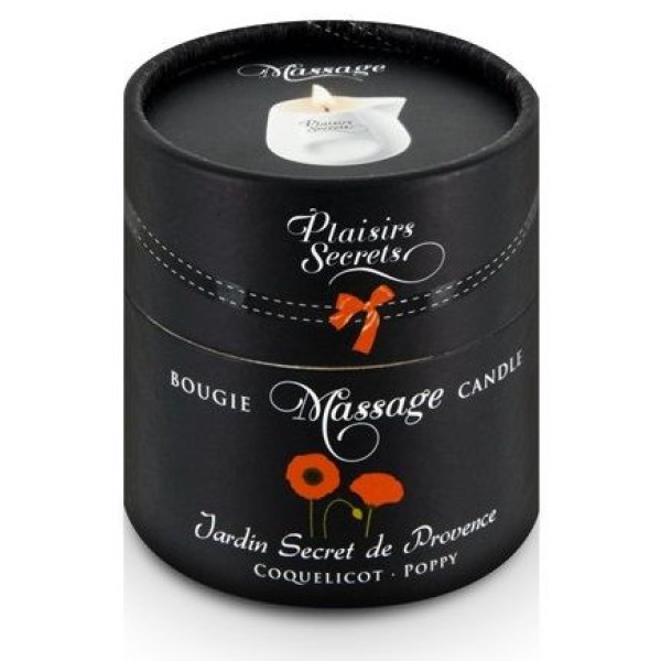 Массажная свеча с ароматом мака Jardin Secret De Provence Coquelicot - 80 мл