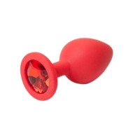 Красная силиконовая пробка с алым стразом - 7,1 см. Красная силиконовая пробка с алым стразом - 7,1 см.
