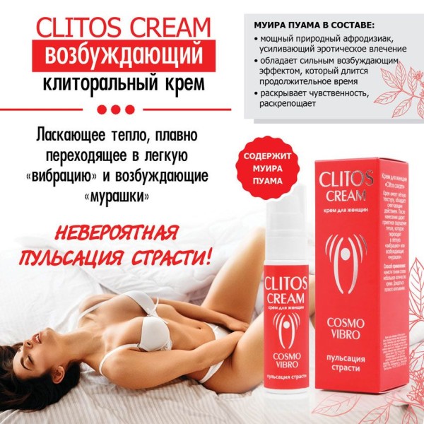 Возбуждающий крем для женщин Clitos Cream - 25 гр