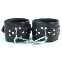 Коричневые оковы из мягкой кожи на металлической цепочке Коричневые оковы из мягкой кожи на металлической цепочке