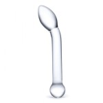 Прозрачный стеклянный фаллос для точки G Slimline G-Spot - 20 см