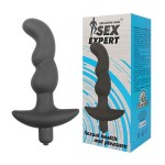 Чёрный анальный вибратор Sexual Health and Pleasure - 11,8 см