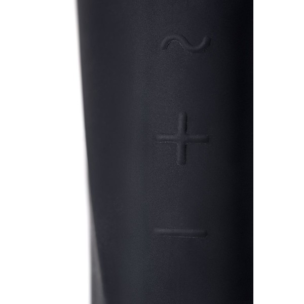 Чёрный нереалистичный мастурбатор с вибрацией Satisfyer Men Wand