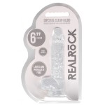 Прозрачный фаллоимитатор Realrock Crystal Clear 6 inch - 17 см
