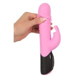 Розовый вибратор-кролик Thrusting Rabbit - 25 см