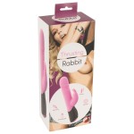 Розовый вибратор-кролик Thrusting Rabbit - 25 см