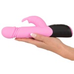 Розовый вибратор-кролик Thrusting Rabbit - 25 см