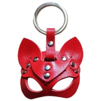 Красный сувенир-брелок «Кошка»