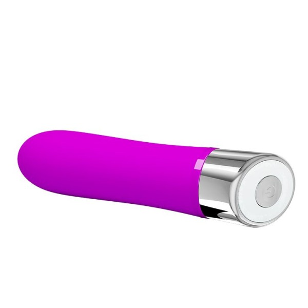 Лиловый мини-вибратор Sampson - 12,4 см
