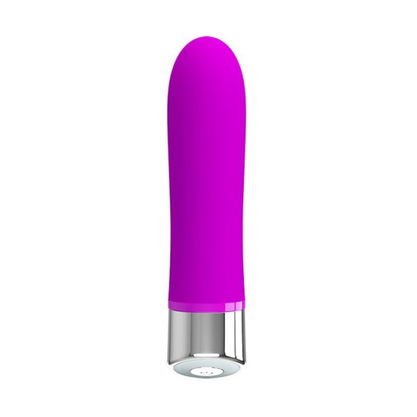 Лиловый мини-вибратор Sampson - 12,4 см
