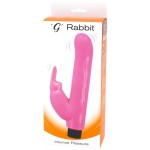 Розовый вибромассажер с клиторальным отростком G Rabbit - 15 см