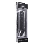 Чёрная увеличивающая насадка на член Mamba Cock Sheath Packaged - 16,5 см
