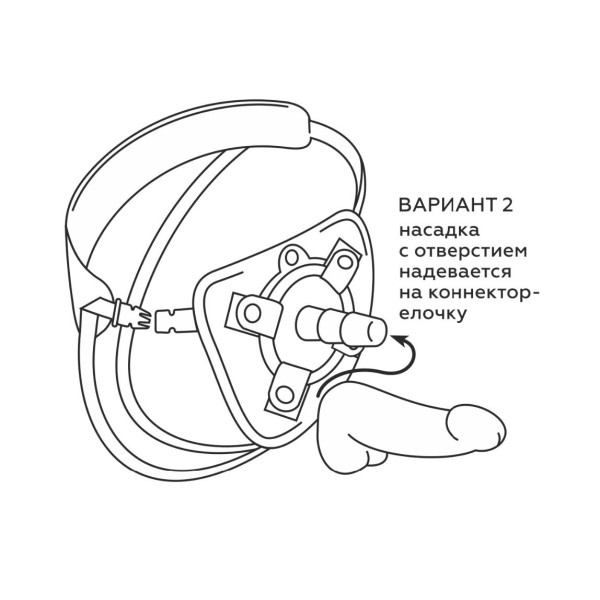 Пояс харнесс BEST UNI strap с 2 насадками - 18 и 22 см