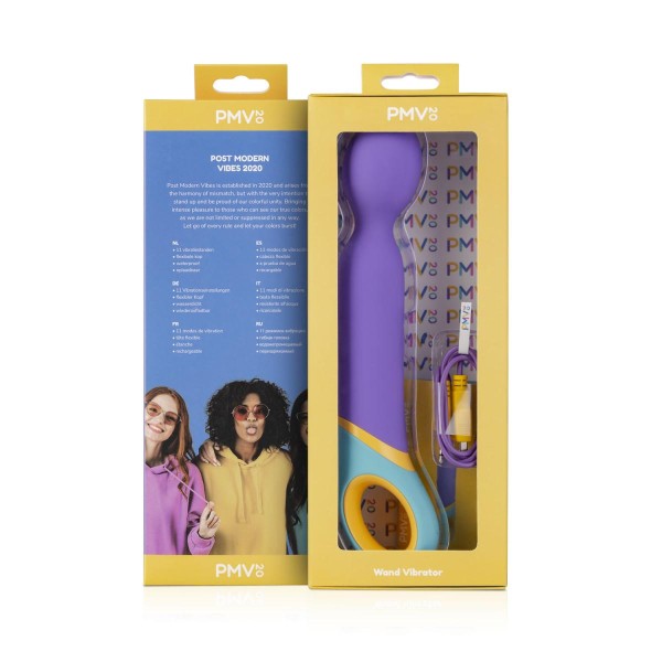Фиолетовый вибромассажер Base Wand Vibrator - 24 см