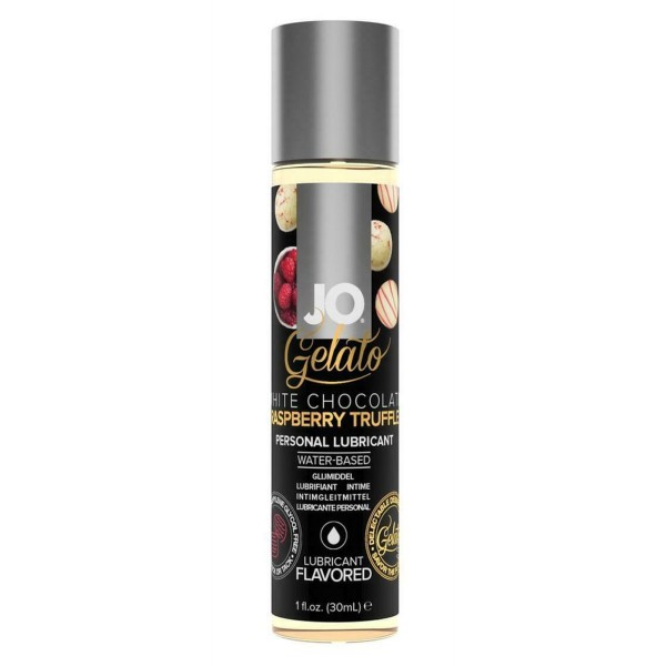 Лубрикант с ароматом трюфелей из белого шоколада и малины JO GELATO WHITE CHOCOLATE RASPBERRY TRUFFLE - 30 мл