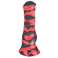 Красно-черный фаллоимитатор Пони large - 26 см.