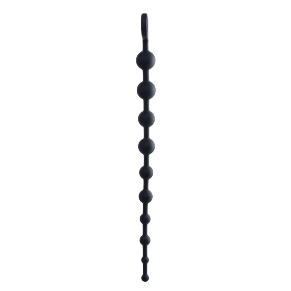 Черные анальные бусы Cephei - 33,5 см