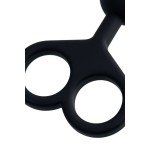 Черные анальные бусы Cephei - 33,5 см