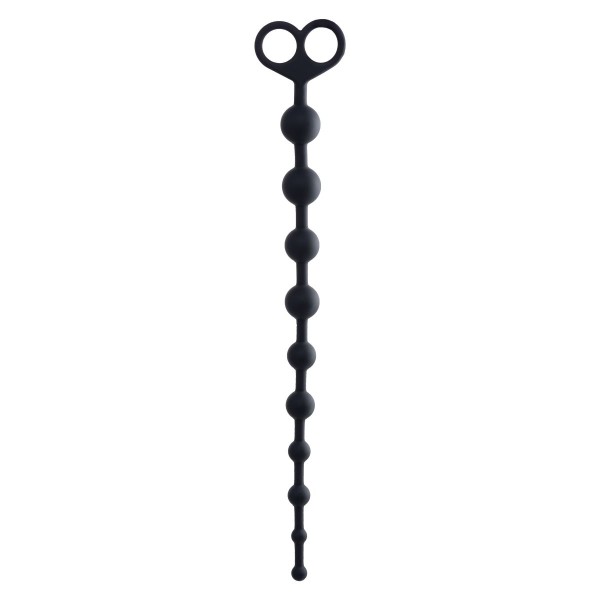 Черные анальные бусы Cephei - 33,5 см