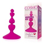 Ярко-розовый анальный стимулятор COSMO - 8 см